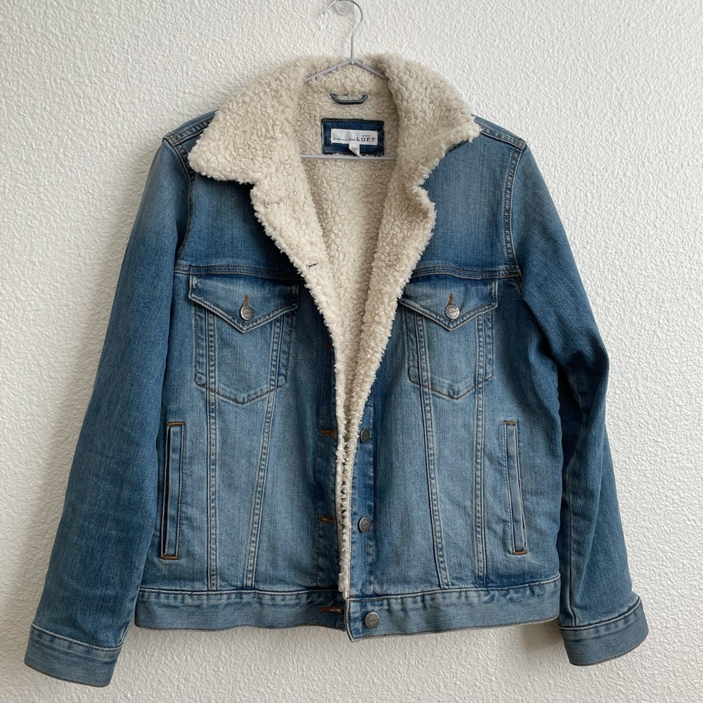 Sherpa lined denim jacket